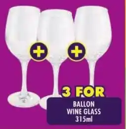 Shoprite Ballon wine glass offer