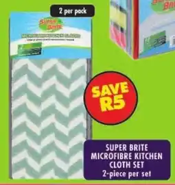 Shoprite Super brite microfibre kitchen cloth set offer