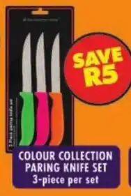 Shoprite Colour collection paring knife set offer