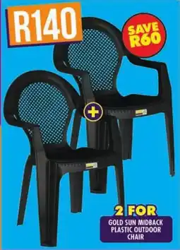 Shoprite Gold sun midback plastic outdoor chair offer