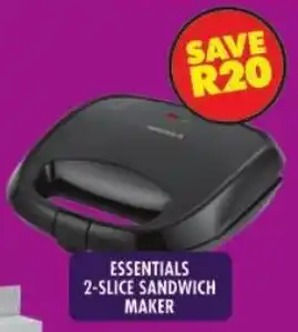 Shoprite Essentials 2-slice sandwich maker offer