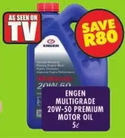 Shoprite Engen multigrade 20w-50 premium motor oil offer