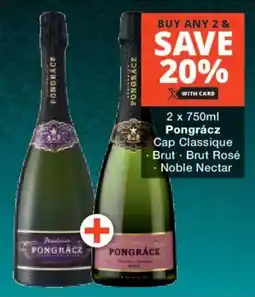 Checkers Liquor Shop Pongrácz Cap Classique, Brut, Brut Rosé, Noble Nectar offer