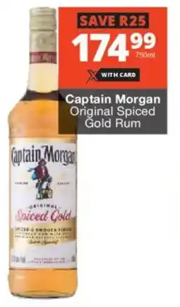 Checkers Liquor Shop Captain Morgan Original Spiced Gold Rum offer