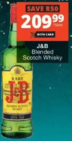 Checkers Liquor Shop J&B Blended Scotch Whisky offer