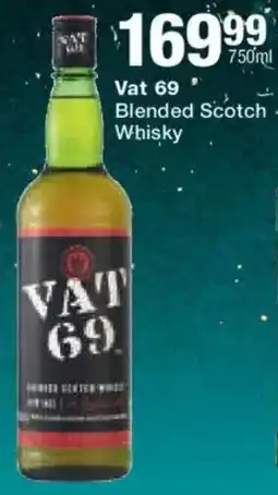 Checkers Liquor Shop Vat 69 Blended Scotch Whisky offer