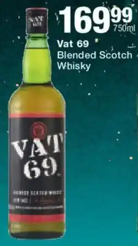 Checkers Liquor Shop Vat 69 Blended Scotch Whisky offer