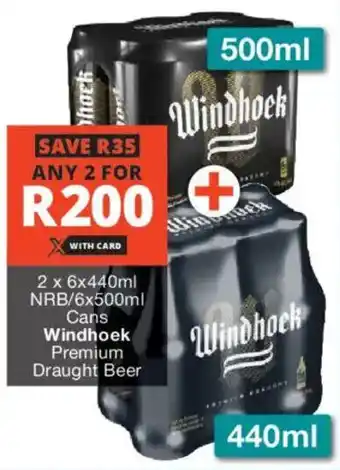 Checkers Liquor Shop Windhoek Premium Draught Beer offer