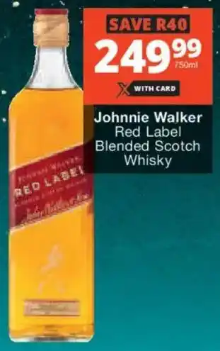 Checkers Liquor Shop Johnnie Walker Red Label Blended Scotch Whisky offer
