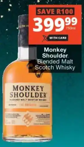 Checkers Liquor Shop Monkey Shoulder Blended Malt Scotch Whisky offer