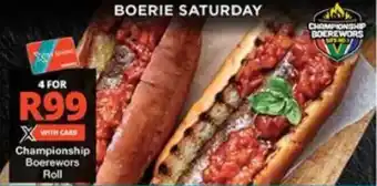 Checkers Championship Boerewors Roll offer