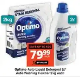 Checkers Optimo Auto Liquid Detergent/ Auto Washing Powder offer