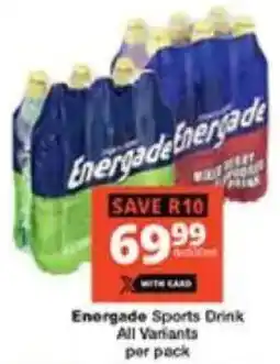 Checkers Energade Sports Drink All Variants offer