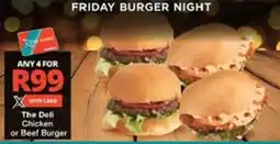 Checkers The Deli Chicken or Beef Burger offer