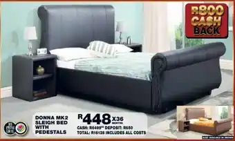 Lewis Donna mk2 sleigh bed with pedestals offer