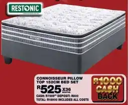 Lewis Connoisseur pillow top 152cm bed set offer