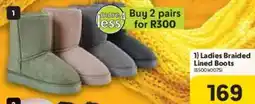 Makro Ladies Braided Lined Boots offer