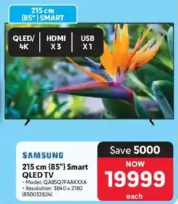 Makro Samsung 215 cm 85" Smart QLED TV offer