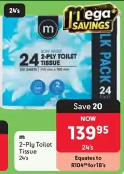 Makro m 2-Ply Toilet Tissue offer