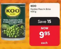 Makro Koo Garden Peas In Brine offer