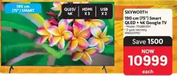 Makro Skyworth 190 cm 75" Smart QLED + 4K Google TV offer