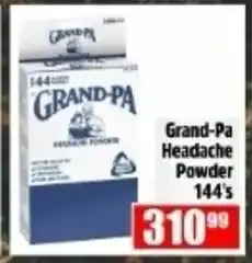 Devland Cash And Carry Grand-Pa Headache Powder offer