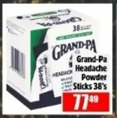 Devland Cash And Carry Grand-Pa Headache Powder Sticks offer