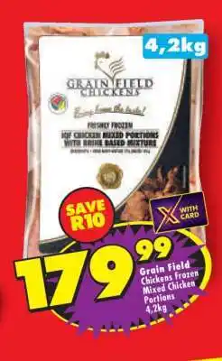 Shoprite GRAIN FIELD CHICKENS FROZEN MIXED CHICKEN PORTIONS 4,2kg offer