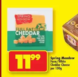 Shoprite Spring Meadow Farm/White Cheddar Cheese per 100g offer