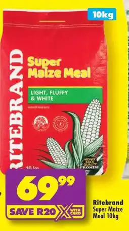 Shoprite Ritebrand Super Maize Meal 10kg offer