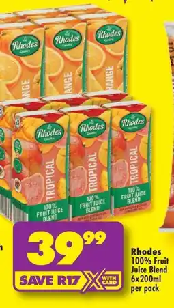 Shoprite RHODES 100% FRUIT JUICE BLEND offer