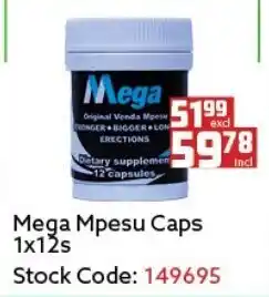 Africa Cash and Carry Mega Mpesu Capsule 12s offer