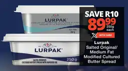 Checkers Lurpak Salted Original/ Medium Fat Modified Cultured Butter Spread offer