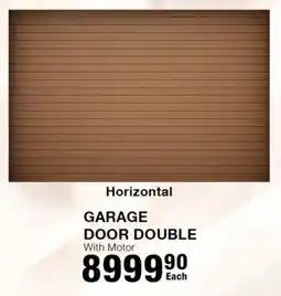 Build It Horizontal garage door double with motor offer