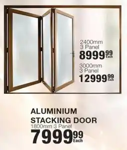 Build It Aluminium stacking door 3 panel offer