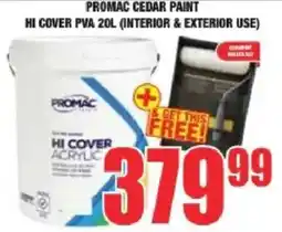 Boxer Build Promac cedar paint hi cover pva offer