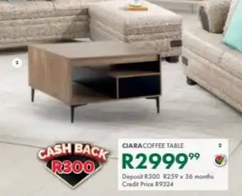 Beares Ciara coffee table offer