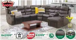 Beares Cammi corner chaise leather uppers offer