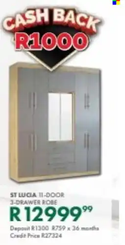 Beares St lucia 11-door 3-drawer robe offer
