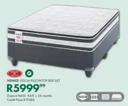 Beares Venice 152cm pillowtop bed set offer