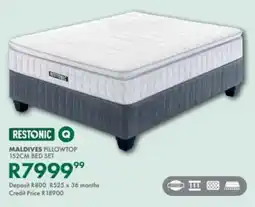 Beares Restonic maldives pillowtop 152cm bed set offer