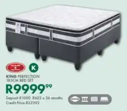 Beares King perfection 183cm bed set offer