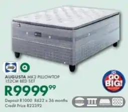 Beares Sealy augusta mk2 pillowtop 152cm bed set offer