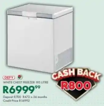 Beares Defy white chest freezer offer