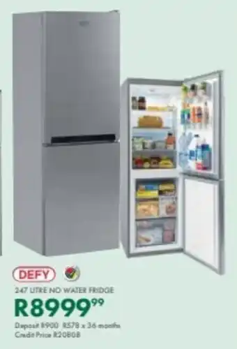 Beares Defy no water fridge offer