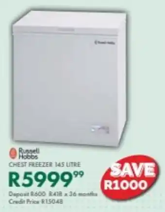 Beares Russell hobbs chest freezer offer