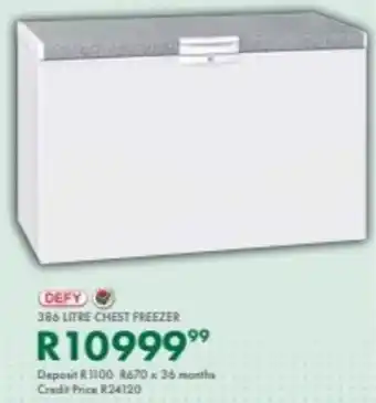 Beares Defy chest freezer offer