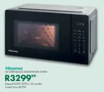 Beares Hisense black microwave oven offer