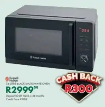 Beares Russell hobbs black microwave oven offer