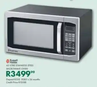 Beares Russell hobbs stainless steel microwave oven offer